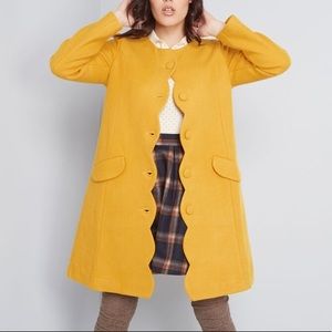 Mustard Yellow Wool Coat